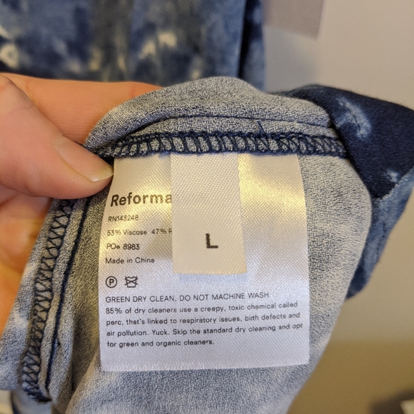 Reformation Seville Tie Dye Georgette Mini Dress - Picture 5 of 8